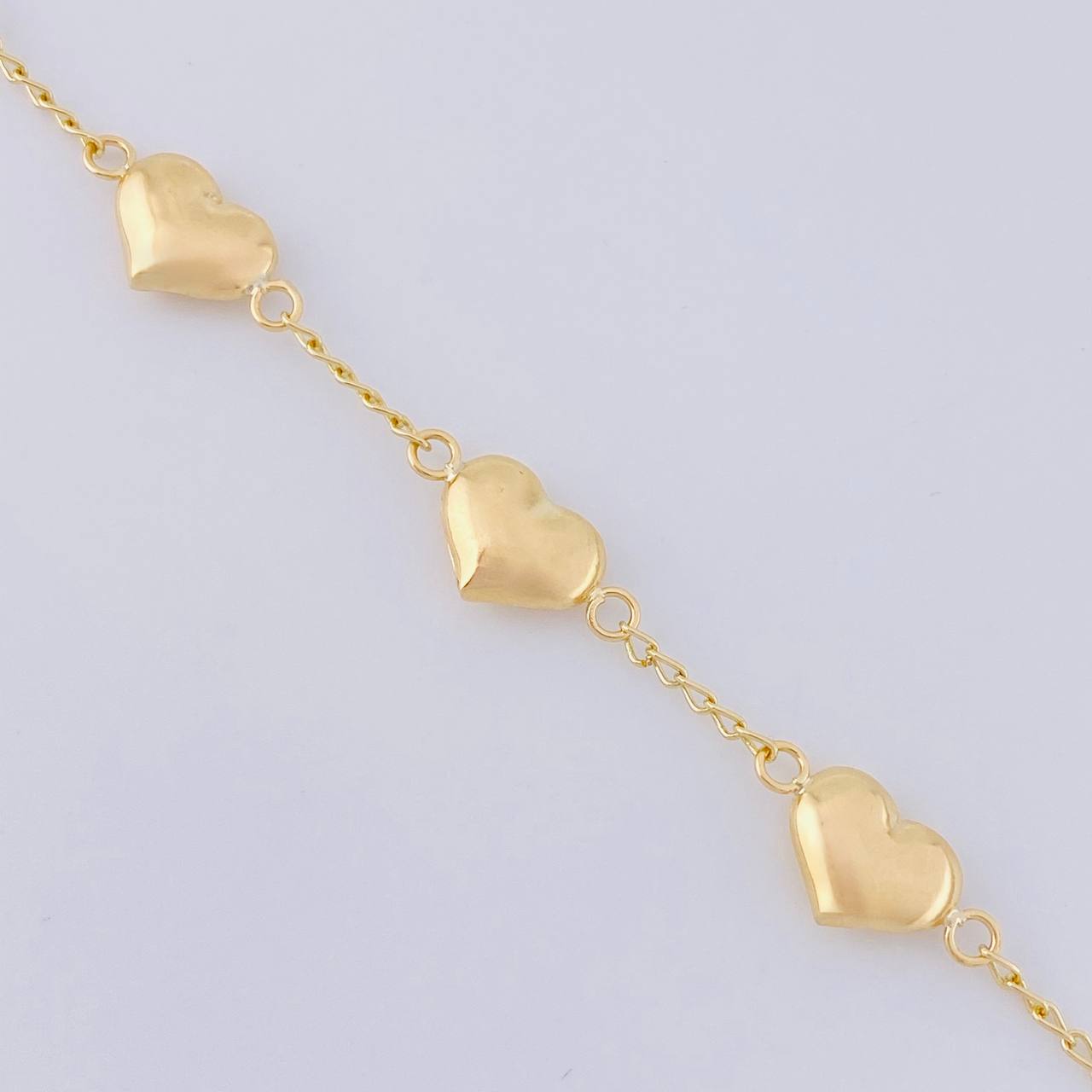 Pulso Cuarteto De Corazones 2.85 g / 19 cm / 1.6 mm Oro Amarillo 18K