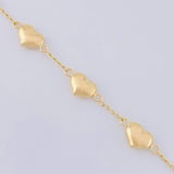 Pulso Cuarteto De Corazones 2.85 g / 19 cm / 1.6 mm Oro Amarillo 18K