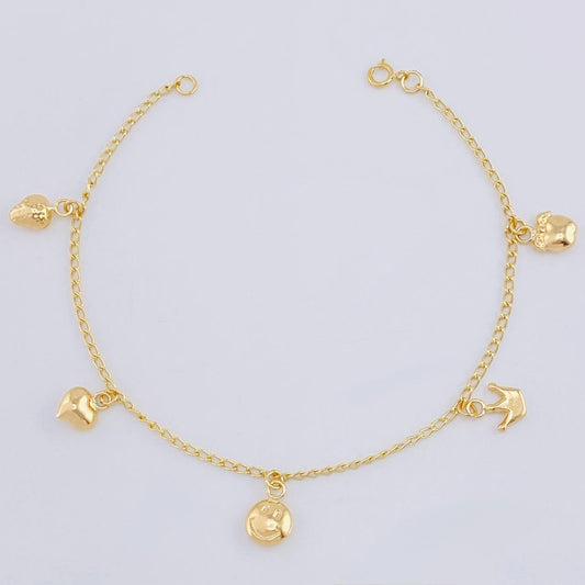 Pulso Espiga Dijes 2.7 g / 19 cm / 1.6 mm Oro Amarillo 18K