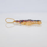 Dije Tres Cruces 1.4gr / 2.6cm / Dos Oros Negro Amarillo 18K