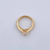 Anillo Solitario Linea Curva 2.7gr Moissanita 39 pts / T5 1/2 / Oro 18K &