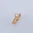 Anillo Solitario Linea Curva 2.7gr Moissanita 39 pts / T5 1/2 / Oro 18K &