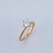 Anillo Solitario Linea Curva 1.85gr / T7 / Oro 18K &