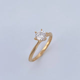 Anillo Solitario Linea Curva 1.85gr / T7 / Oro 18K &