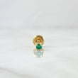 Piercing Chispa 0.35gr / 2.7mm Esmeraldas 2pts Oro Amarillo 18K (Joya)