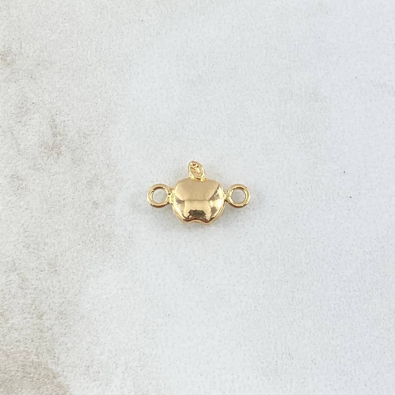 Herraje Manzana 0.3gr / 1.3cm / Liso Oro Amarillo 18K *