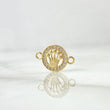 Herraje Corona RX 0.75gr / 1.5cm / Circones Blancos Oro Amarillo 18K *