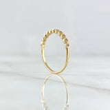 Anillo Linea De Ojos 1.4gr / T6 1/4 / Circones Blancos Oro Amarillo 18K