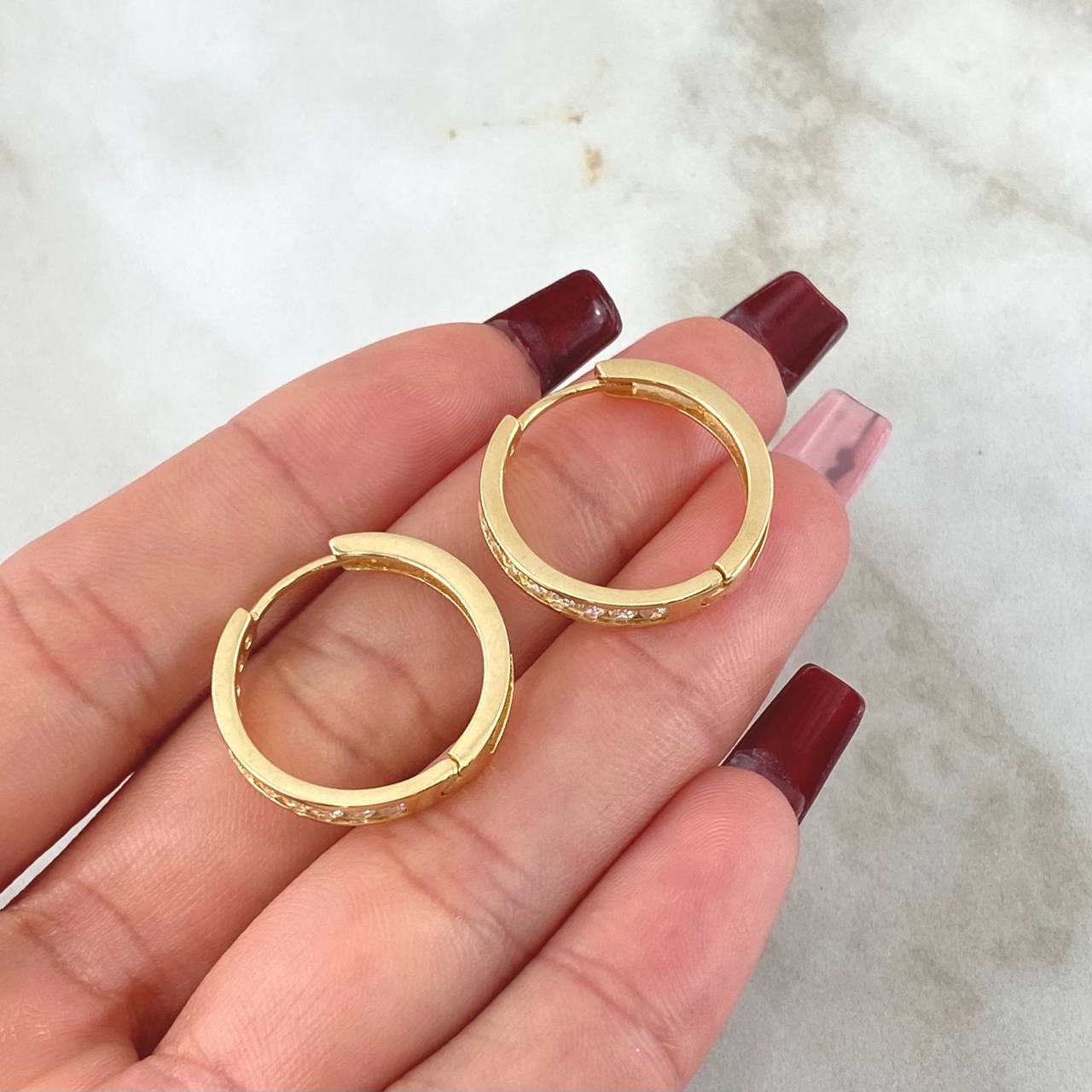 Candongas Carril 4.45gr / 2cm / Oro 18K