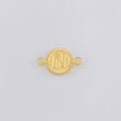 Herraje Letra N Marco Bordeado 0.55g / 1.7cm Oro Amarillo 18K