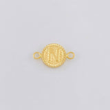 Herraje Letra N Marco Bordeado 0.55g / 1.7cm Oro Amarillo 18K