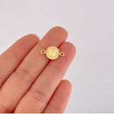 Herraje Letra N Marco Bordeado 0.55g / 1.7cm Oro Amarillo 18K