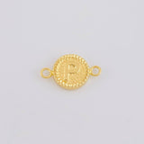 Herraje Letra P Marco Bordeado 0.55g / 1.7cm Oro Amarillo 18K