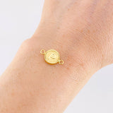 Herraje Letra P Marco Bordeado 0.55g / 1.7cm Oro Amarillo 18K