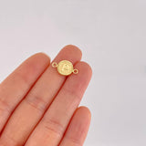 Herraje Letra P Marco Bordeado 0.55g / 1.7cm Oro Amarillo 18K