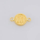 Herraje Letra M Marco Bordeado 0.6g / 1.7cm Oro Amarillo 18K