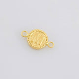 Herraje Letra M Marco Bordeado 0.6g / 1.7cm Oro Amarillo 18K