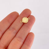Herraje Letra M Marco Bordeado 0.55g / 1.7cm Oro Amarillo 18K