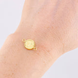 Herraje Letra T Marco Bordeado 0.55g / 1.7cm Oro Amarillo 18K