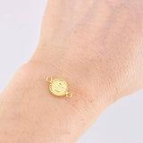 Herraje Letra S Marco Bordeado 0.6g / 1.7cm Oro Amarillo 18K
