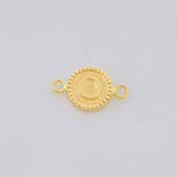 Herraje Letra O Doble Textura 0.6g / 1.7cm Oro Amarillo 18K