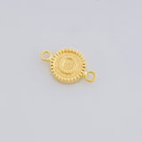 Herraje Letra O Doble Textura 0.6g / 1.7cm Oro Amarillo 18K