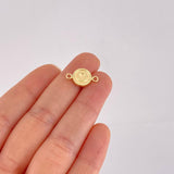 Herraje Letra O Doble Textura 0.6g / 1.7cm Oro Amarillo 18K