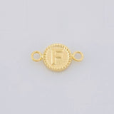 Herraje Letra F Marco Bordeado 0.45g / 1.5cm Oro Amarillo 18K