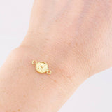 Herraje Letra H Marco Bordeado 0.4g / 1.5cm Oro Amarillo 18K