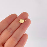 Herraje Letra H Marco Bordeado 0.4g / 1.5cm Oro Amarillo 18K