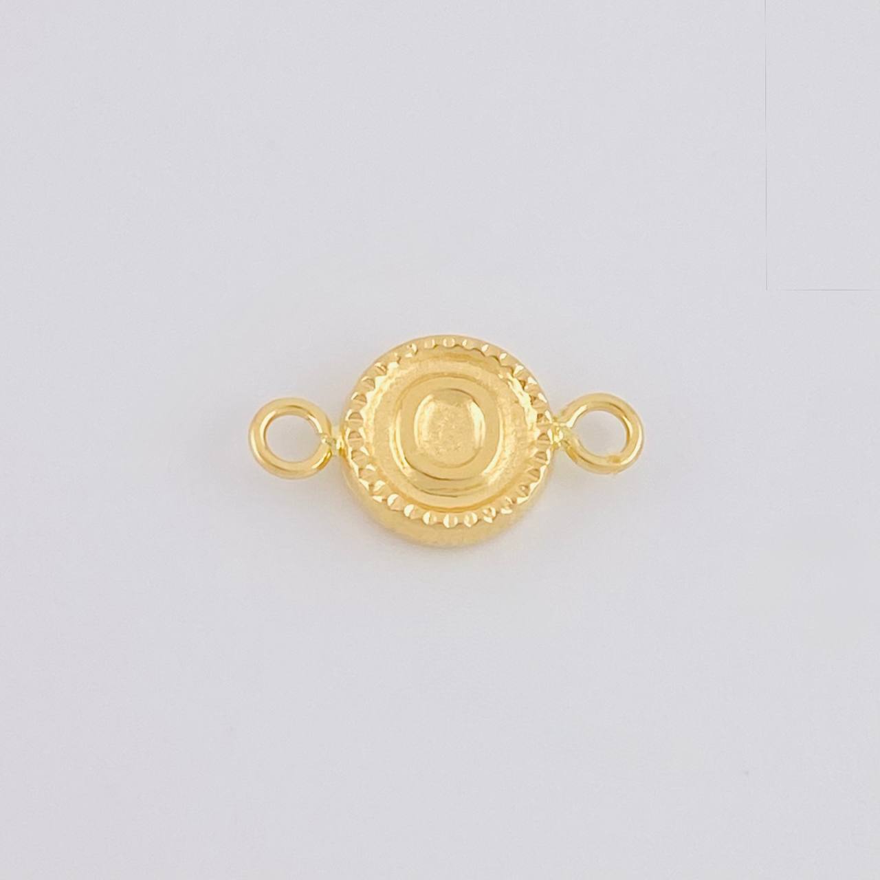 Herraje Letra O Marco Bordeado 0.45g / 1.5cm Oro Amarillo 18K