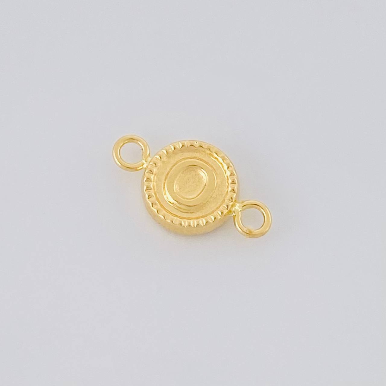Herraje Letra O Marco Bordeado 0.45g / 1.5cm Oro Amarillo 18K