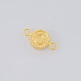 Herraje Letra O Marco Bordeado 0.45g / 1.5cm Oro Amarillo 18K