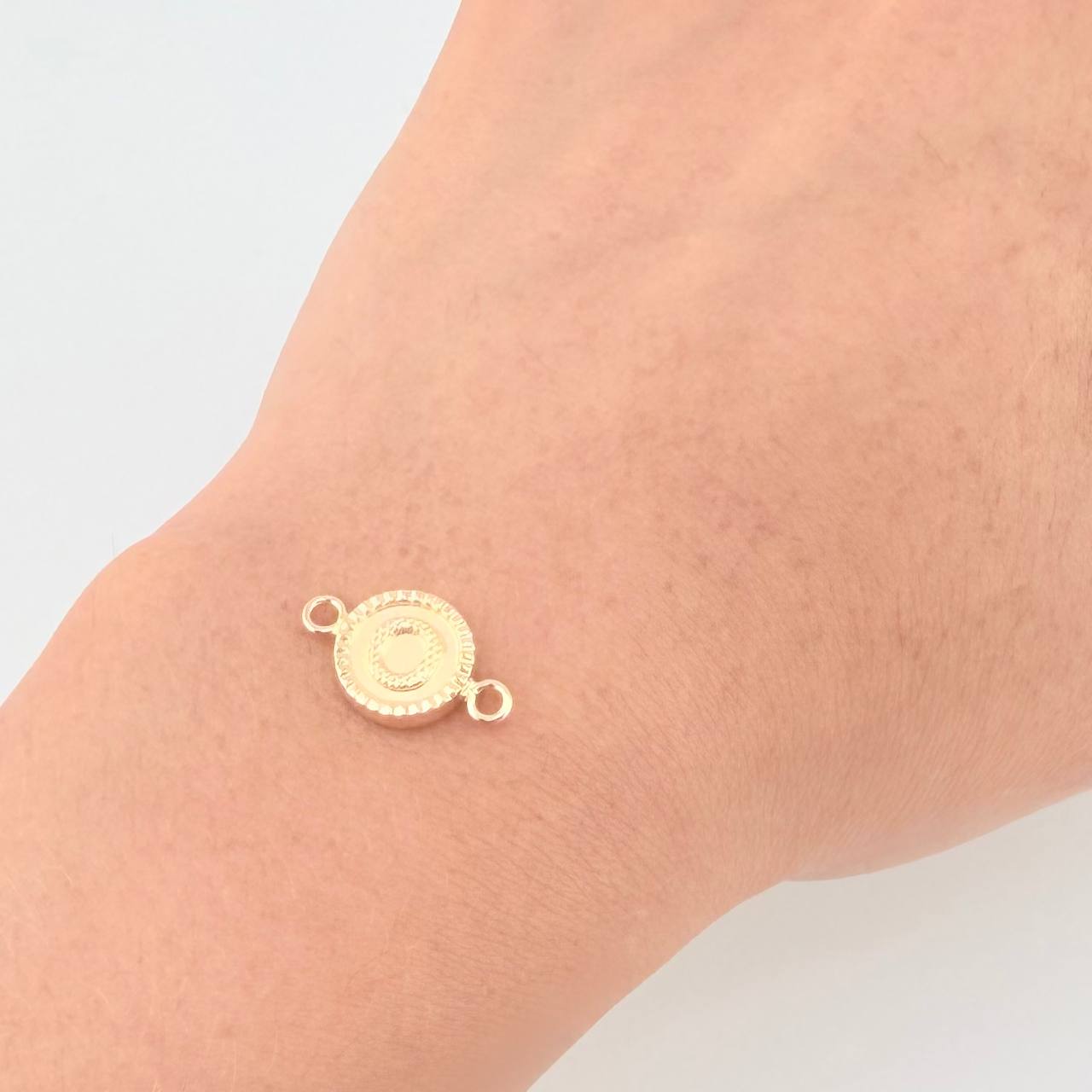 Herraje Letra O Marco Bordeado 0.45g / 1.5cm Oro Amarillo 18K