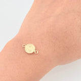 Herraje Letra O Marco Bordeado 0.45g / 1.5cm Oro Amarillo 18K