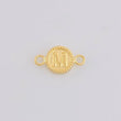 Herraje Letra M Marco Bordeado 0.4g / 1.5cm Oro Amarillo 18K