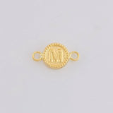 Herraje Letra M Marco Bordeado 0.4g / 1.5cm Oro Amarillo 18K