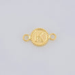 Herraje Letra K Marco Bordeado 0.4g / 1.5cm Oro Amarillo 18K