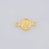 Herraje Letra K Marco Bordeado 0.4g / 1.5cm Oro Amarillo 18K