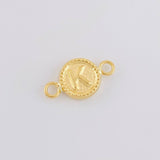 Herraje Letra K Marco Bordeado 0.4g / 1.5cm Oro Amarillo 18K