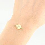 Herraje Letra K Marco Bordeado 0.4g / 1.5cm Oro Amarillo 18K