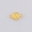 Herraje Letra N Marco Bordeado 0.45g / 1.5cm Oro Amarillo 18K