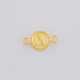 Herraje Letra N Marco Bordeado 0.45g / 1.5cm Oro Amarillo 18K
