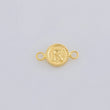 Herraje Letra R Marco Bordeado 0.4g / 1.5cm Oro Amarillo 18K
