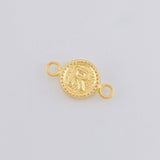 Herraje Letra R Marco Bordeado 0.4g / 1.5cm Oro Amarillo 18K