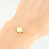 Herraje Letra R Marco Bordeado 0.4g / 1.5cm Oro Amarillo 18K