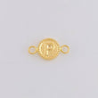 Herraje Letra P Marco Bordeado 0.4g / 1.5cm Oro Amarillo 18K