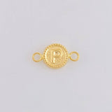 Herraje Letra P Marco Bordeado 0.4g / 1.5cm Oro Amarillo 18K