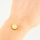 Herraje Letra P Marco Bordeado 0.4g / 1.5cm Oro Amarillo 18K