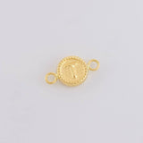 Herraje Letra T Marco Bordeado 0.4g / 1.5cm Oro Amarillo 18K
